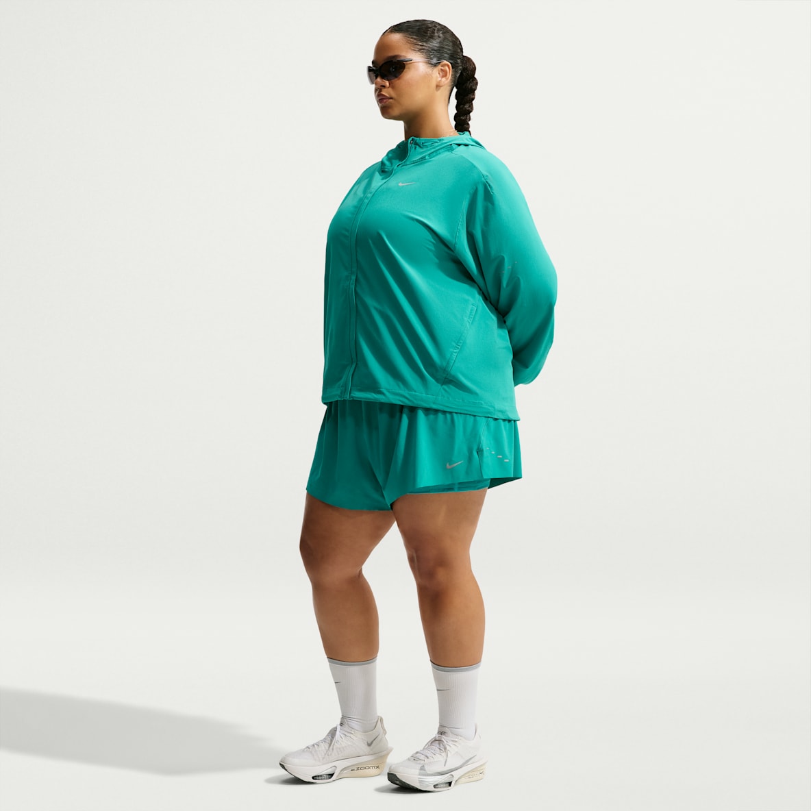 Nike Swift Women's Dri-FIT Mid-Rise 2-in-1 Running Shorts (Plus Size)