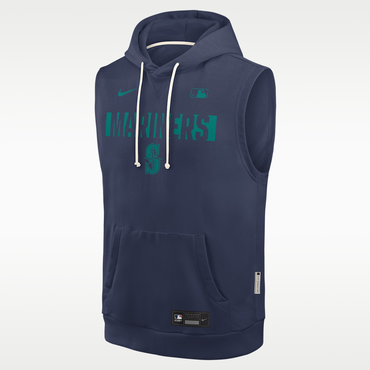 Seattle Mariners Authentic Collection Standard Issue Men's Nike Dri-FIT MLB Sleeveless Pullover Hoodie