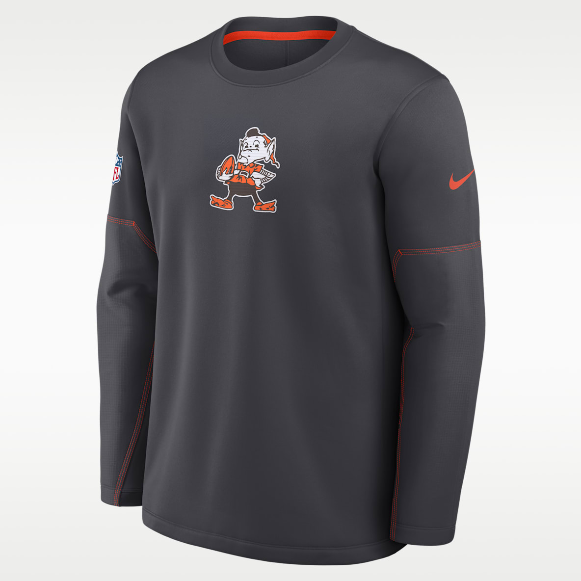 Cleveland Browns Sideline Coaches Men's Nike Therma-FIT NFL Long-Sleeve T-Shirt