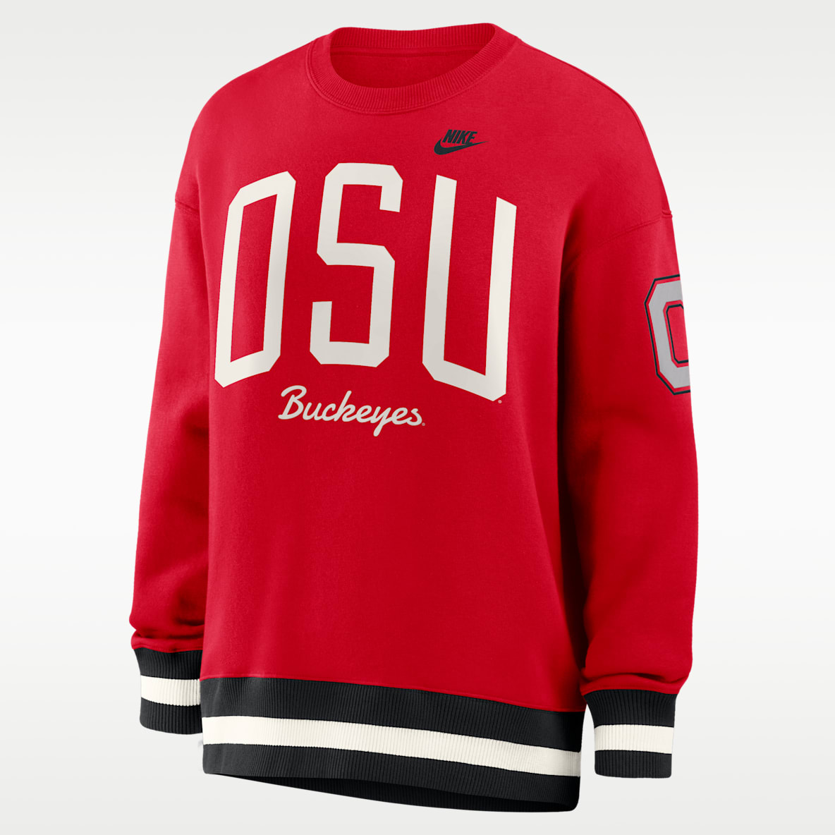 Ohio State Legacy Sudadera de cuello redondo sin cierre universitaria Nike para mujer