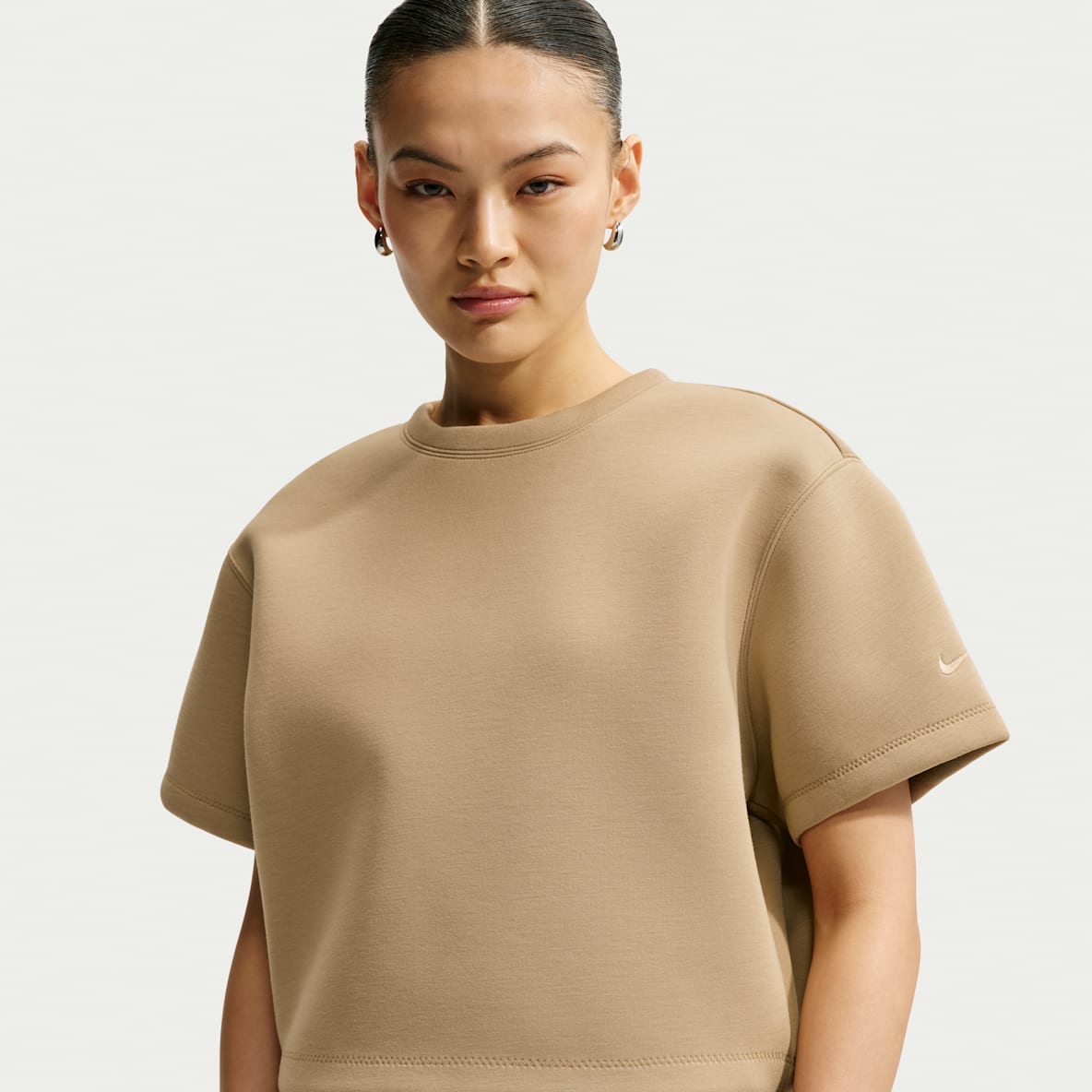 Nike Pregame Fleece Top corto moderno oversize – Donna