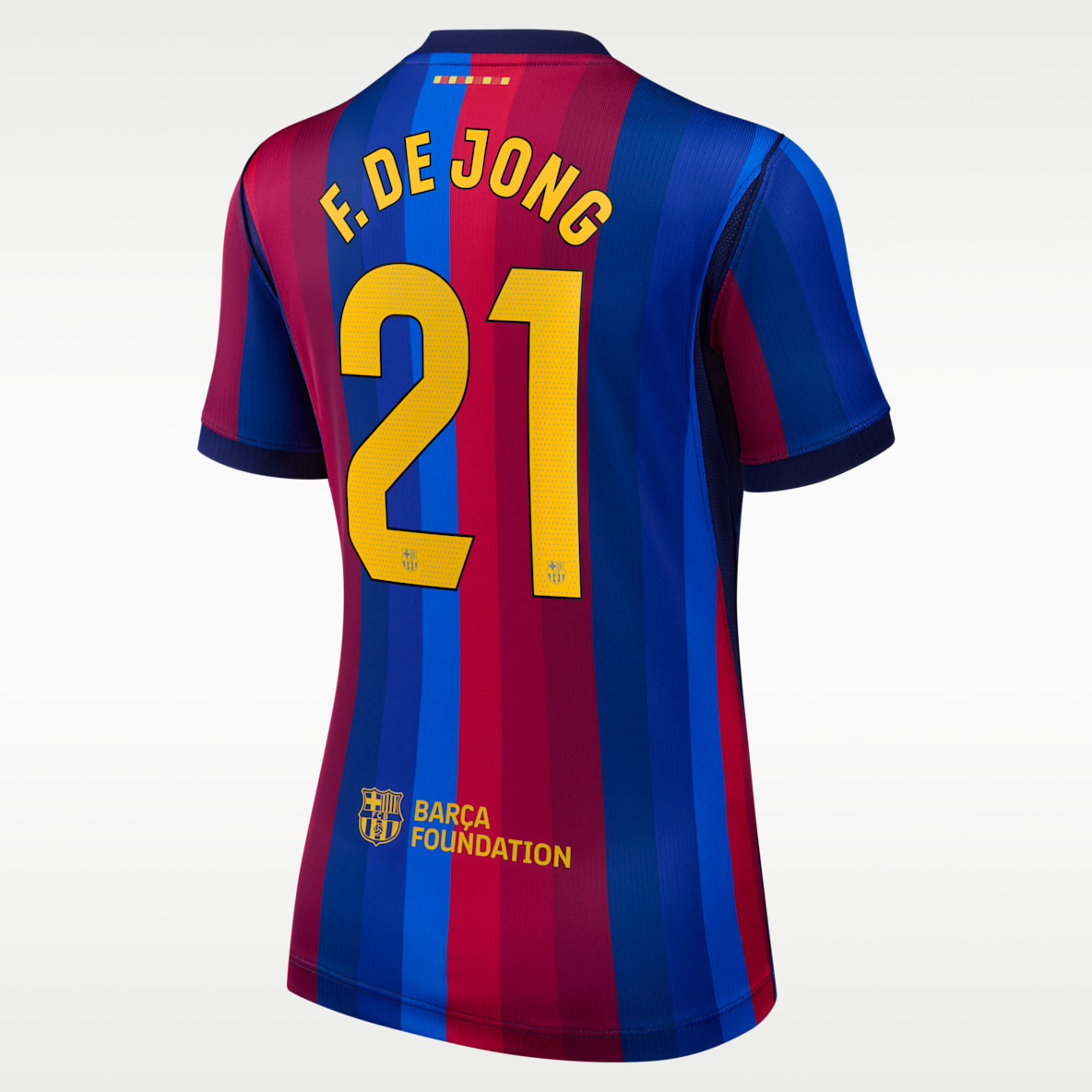Frenkie de Jong Barcelona 2026/27 Stadium Home Women's Nike Dri-FIT Soccer Jersey