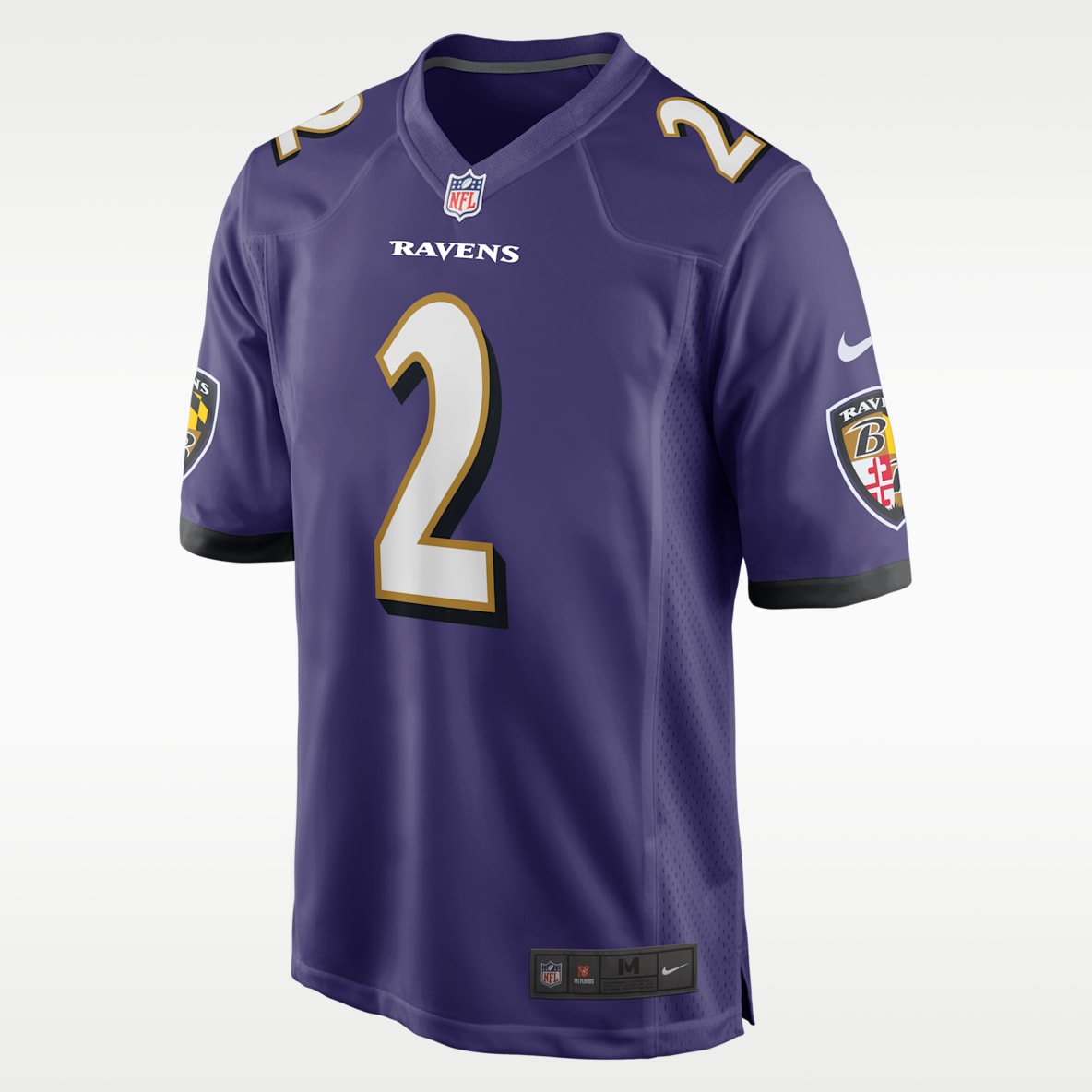Nate Wiggins Baltimore Ravens Jersey de fútbol americano Nike de la NFL Game para hombre