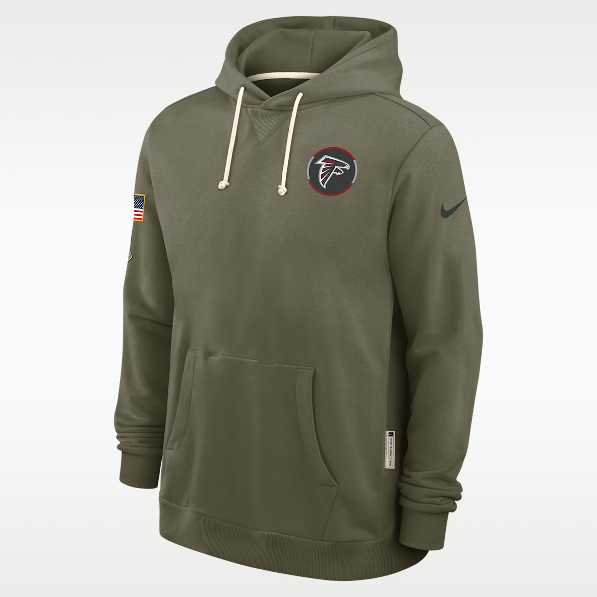Atlanta Falcons Salute to Service Sideline Dominant Force Sudadera con gorro sin cierre Nike Dri-FIT de la NFL para hombre