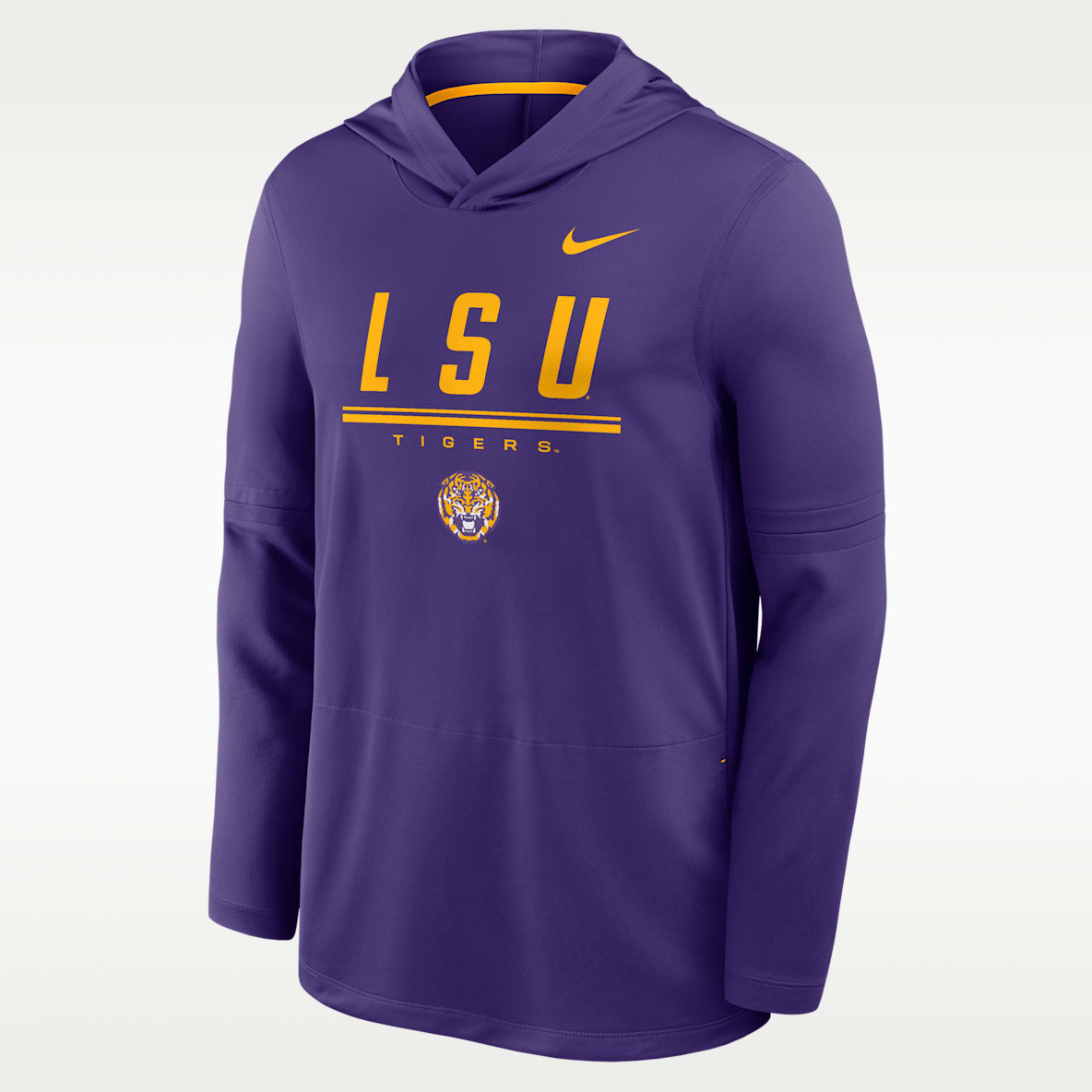 LSU Sideline Men's Nike Dri-FIT College Long-Sleeve Hooded Top