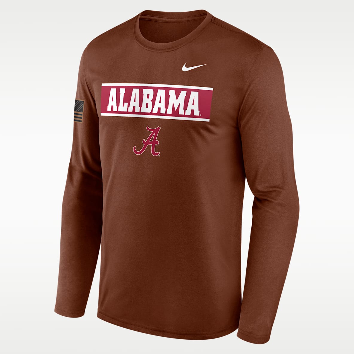 Alabama 2026 Military Appreciation Legend Playera de manga larga universitaria Nike Dri-FIT para hombre