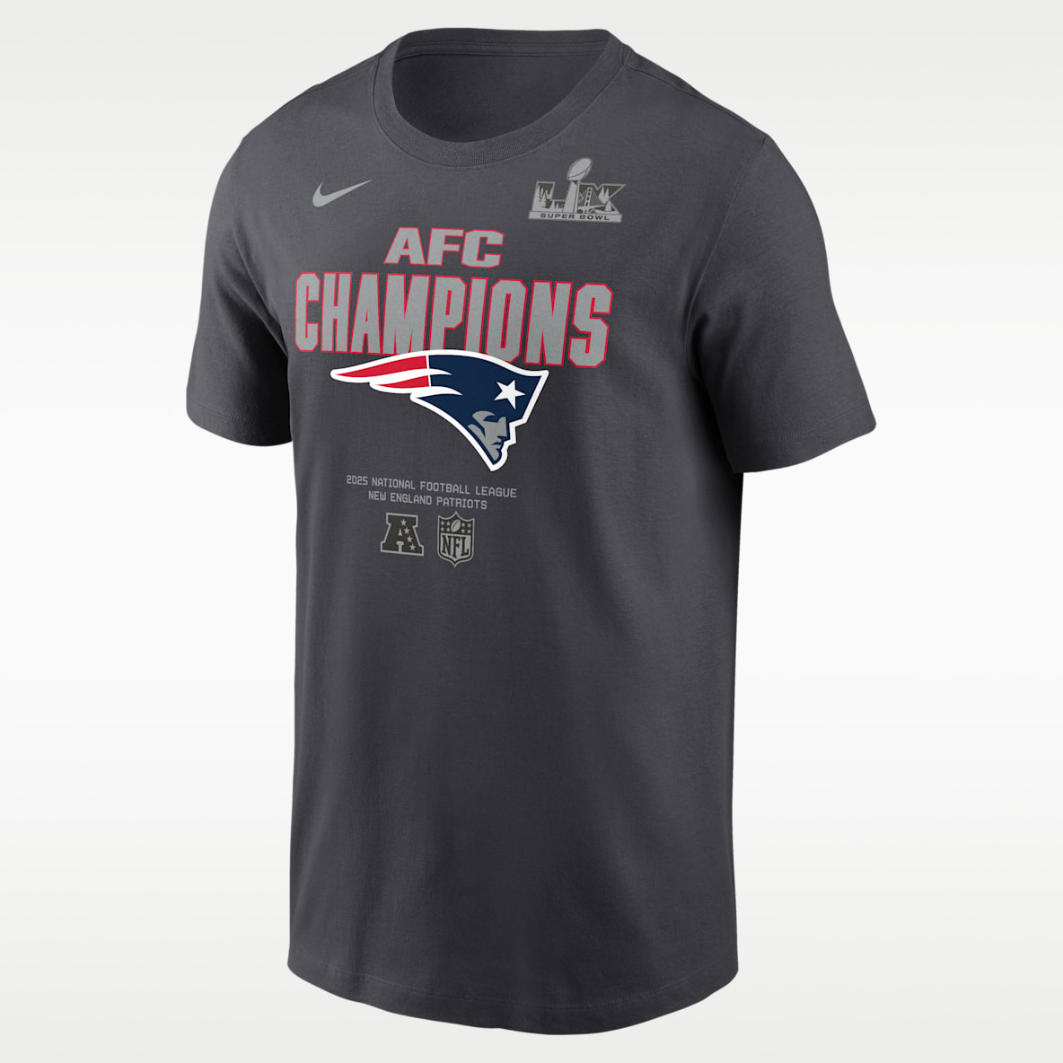 New England Patriots 2026 AFC Champions Roster Men's Nike NFL T-Shirt