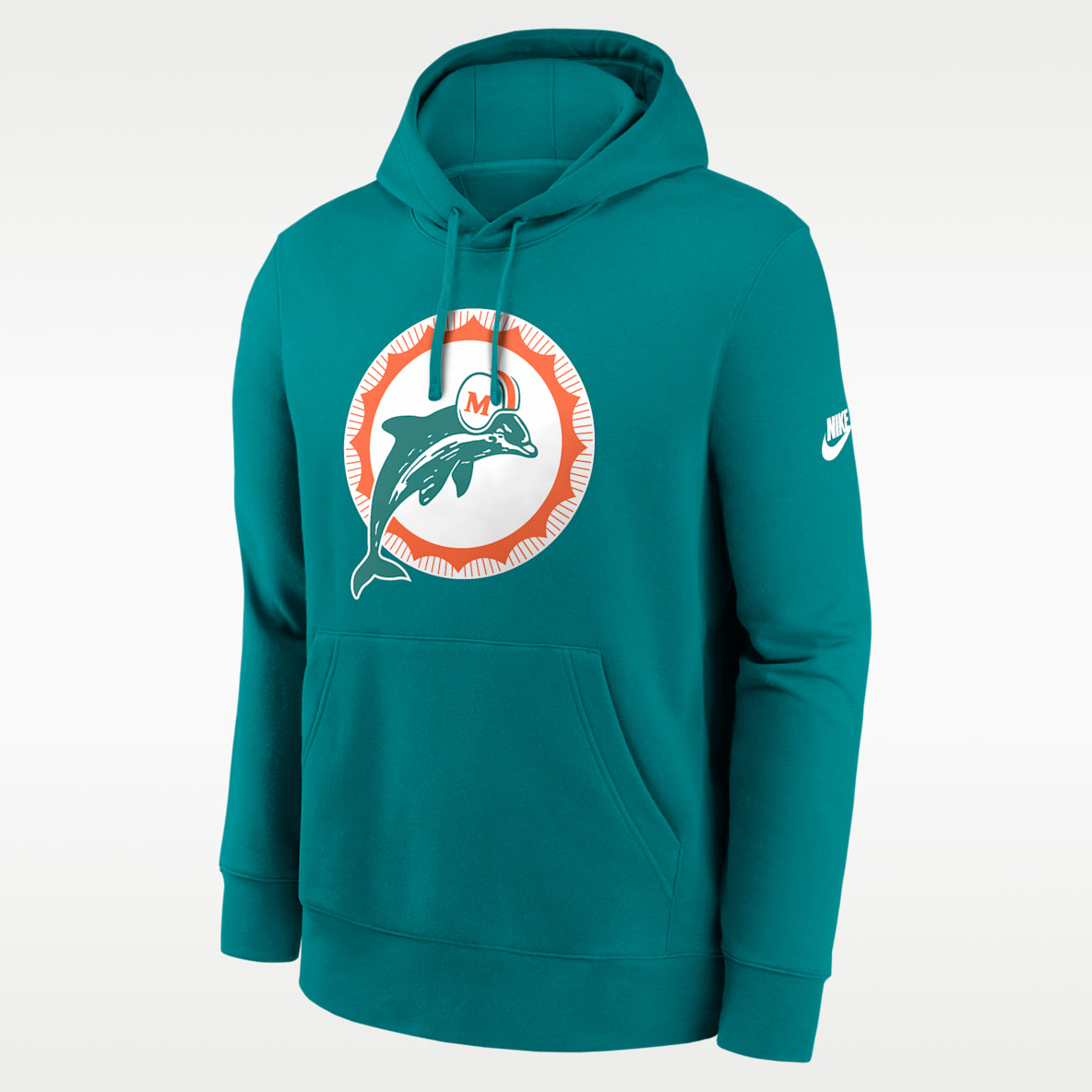 Miami Dolphins Club Logo Sudadera con gorro sin cierre Nike de la NFL para hombre
