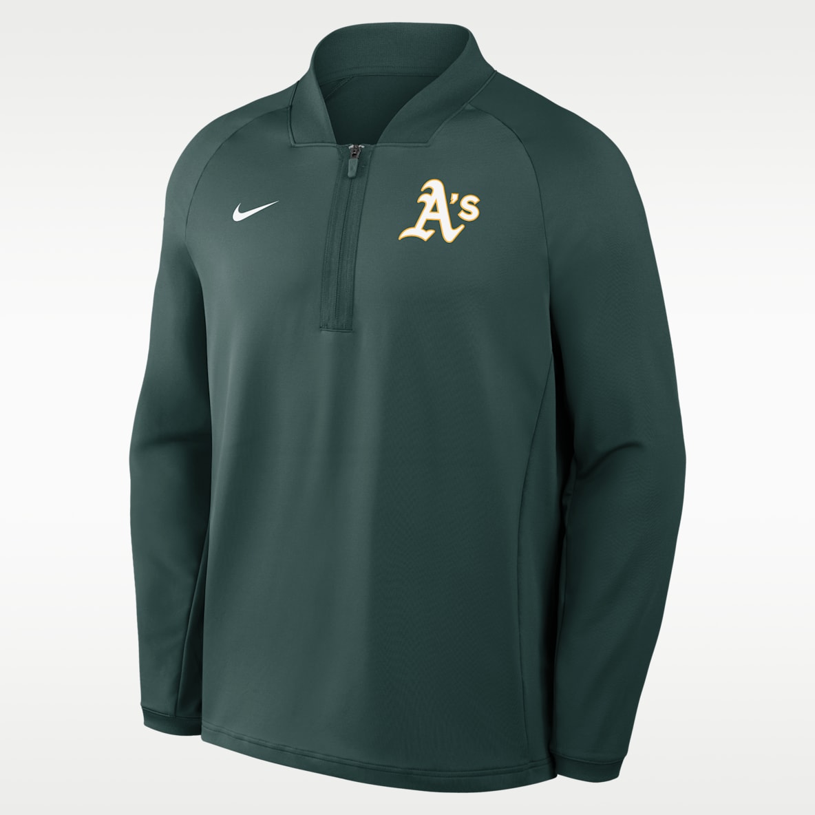 Athletics Authentic Collection Men's Nike Dri-FIT MLB 1/2-Zip Long-Sleeve Top