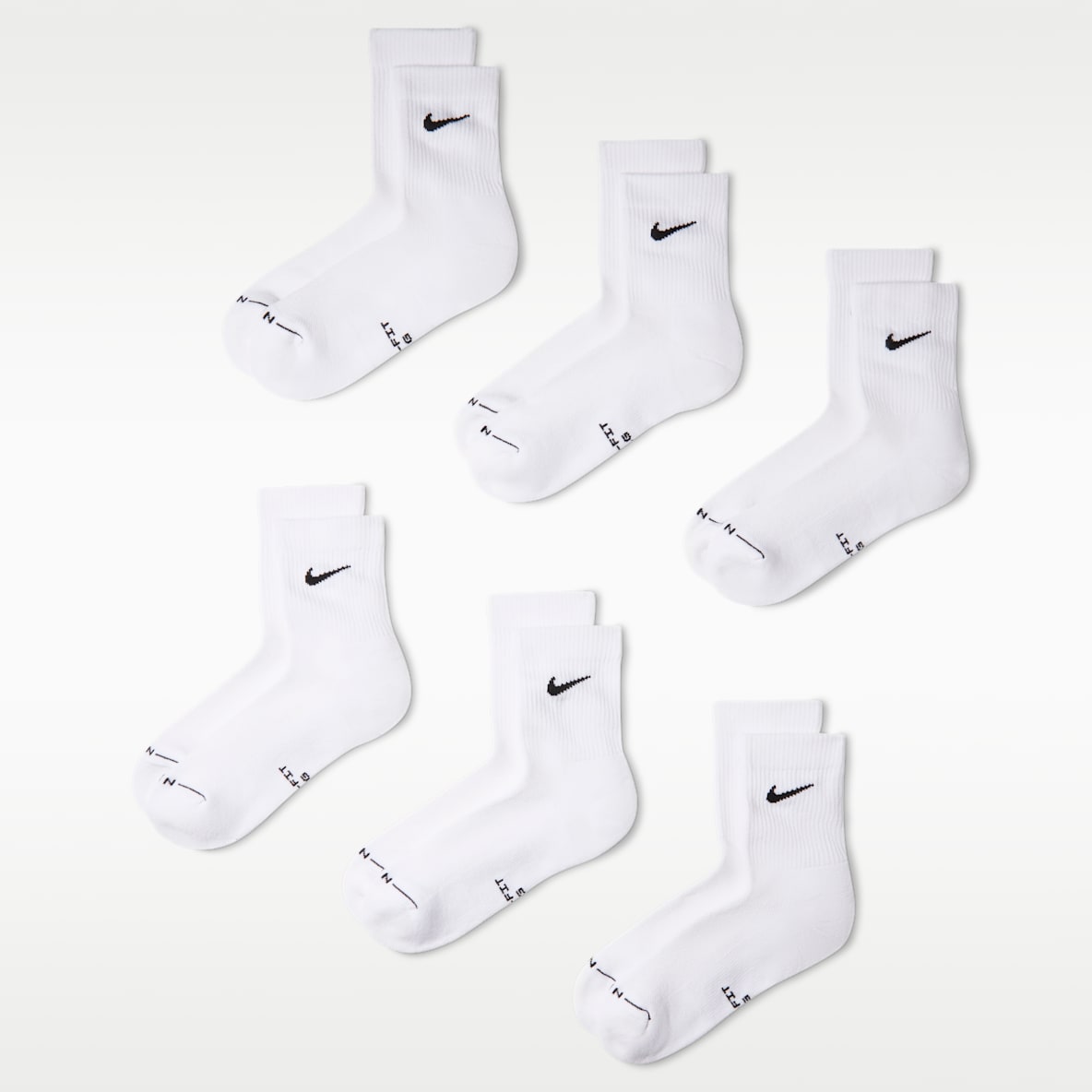 Nike Everyday Elevated Micro Crew Socks (6 Pairs)