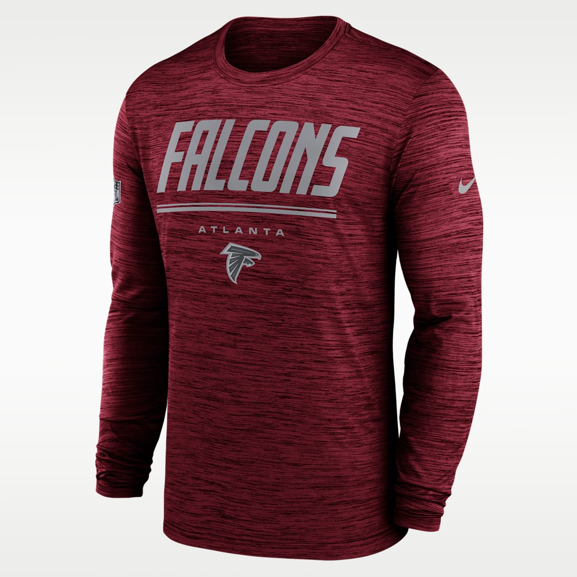 Atlanta Falcons Sideline Team Issue Velocity Men's Nike Dri-FIT NFL Long-Sleeve T-Shirt