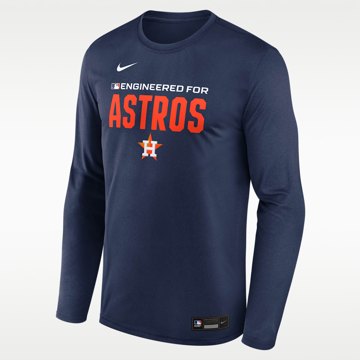 Houston Astros Authentic Collection Team Issue Playera de manga larga Nike Dri-FIT de la MLB para hombre