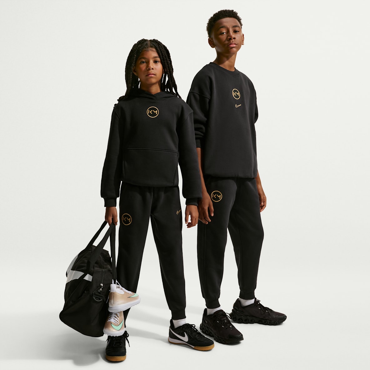 Kylian Mbappé Club Fleece Fotballjoggebukse til store barn