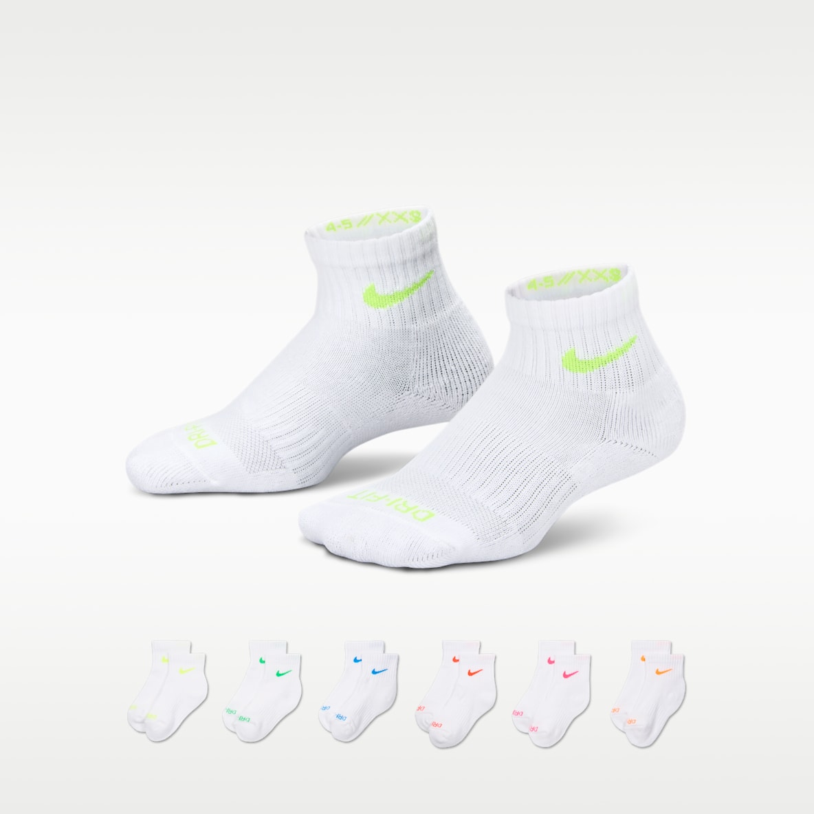 Nike Performance Basics Calcetines al tobillo Dri-FIT para niños (6 pares)