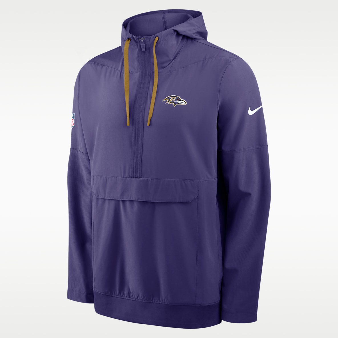 Baltimore Ravens Alt Anorak Chamarra con gorro de medio cierre Nike de la NFL para hombre