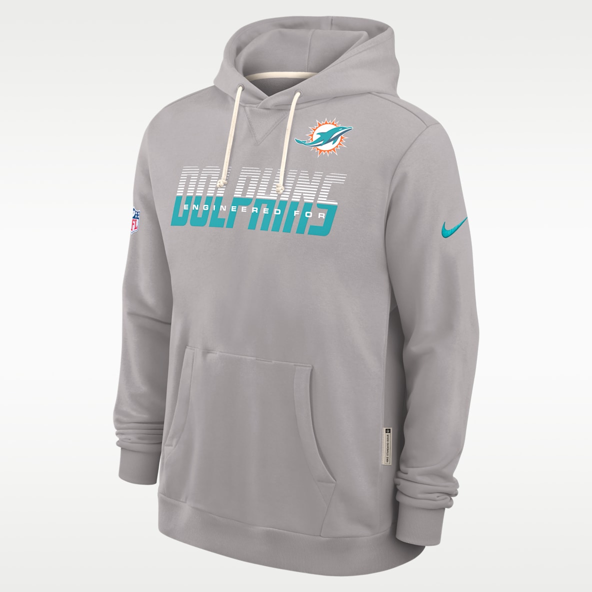 Miami Dolphins Sideline Standard Issue Men's Nike Dri-FIT NFL Pullover Hoodie