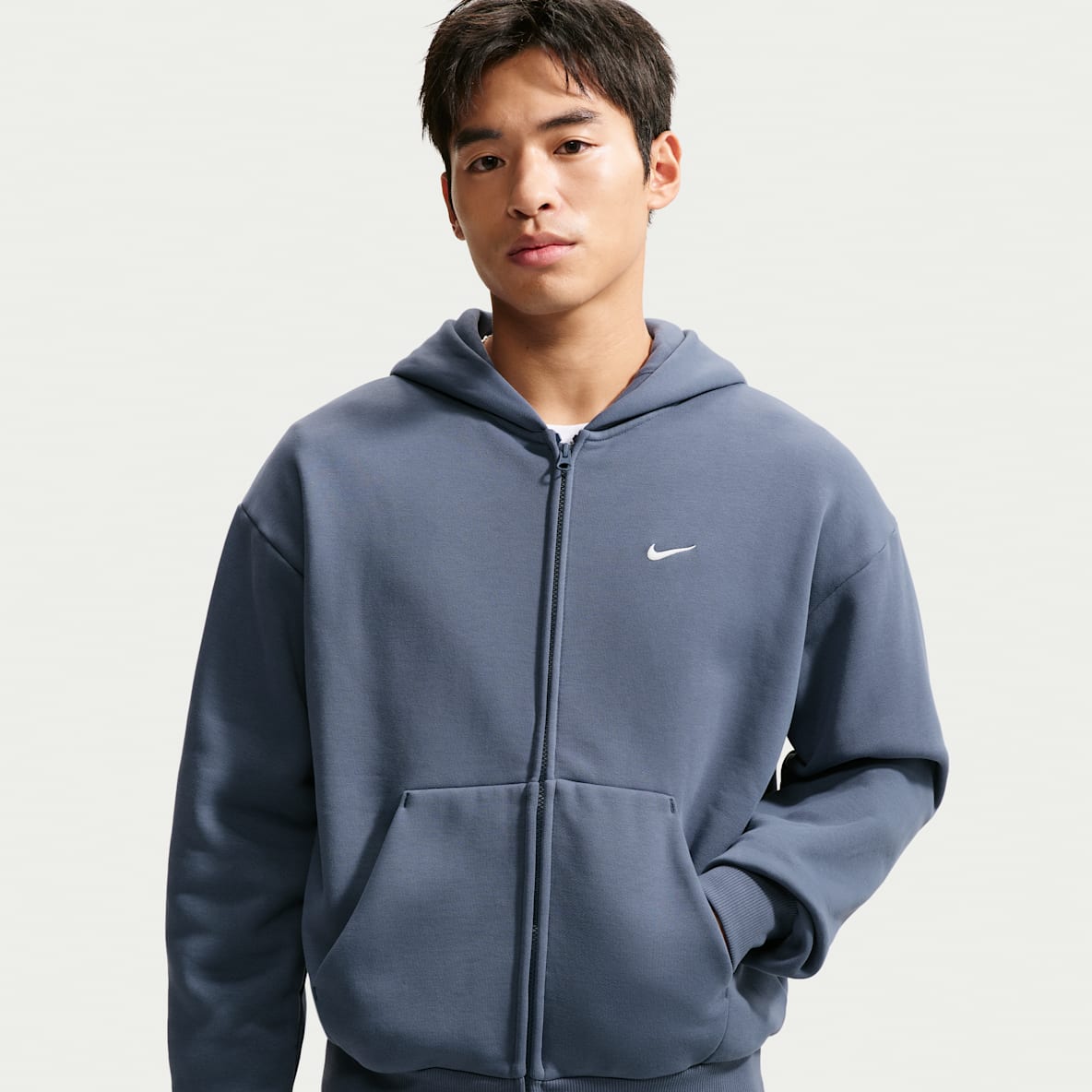 Nike Solo Fleece เสื้อมีฮู้ดซิปยาวผู้ชาย