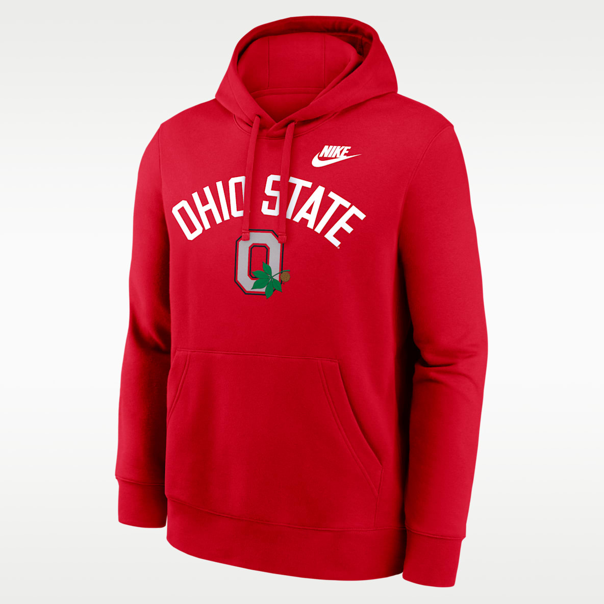 Ohio State Legacy Arch Club Sudadera con gorro sin cierre universitaria Nike para hombre