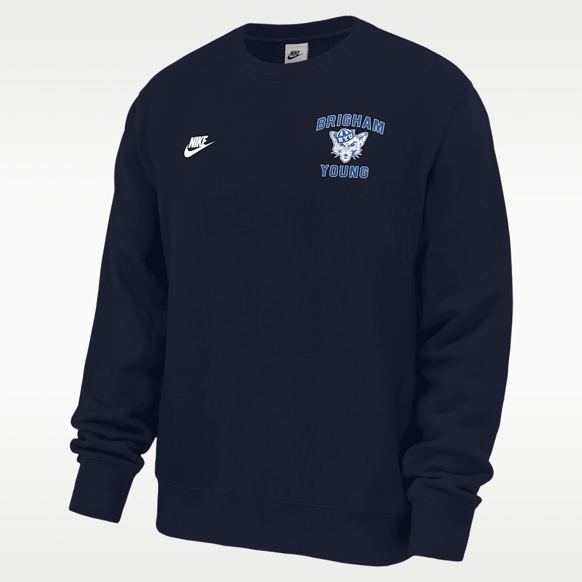 BYU Cougars Club Men's Nike Football Fleece Crew-Neck Sweatshirt