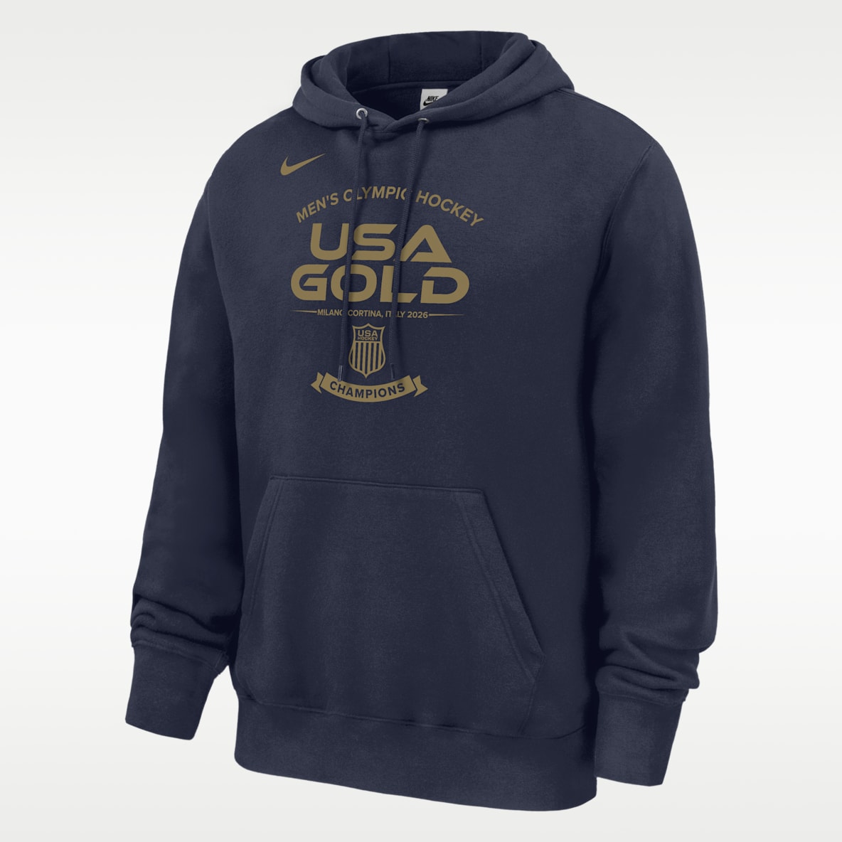 Nike USA Olympic Team 2026 "Gold Medal" Club Sudadera con gorro de tejido Fleece para hombre