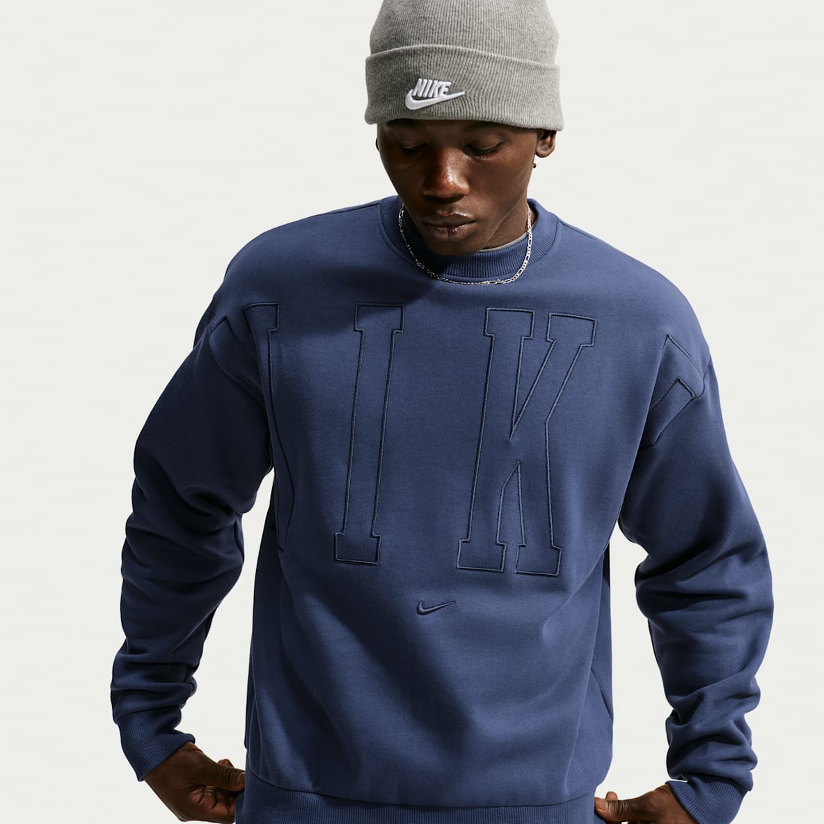 Nike Solo Fleece Sudadera de cuello redondo holgada para hombre