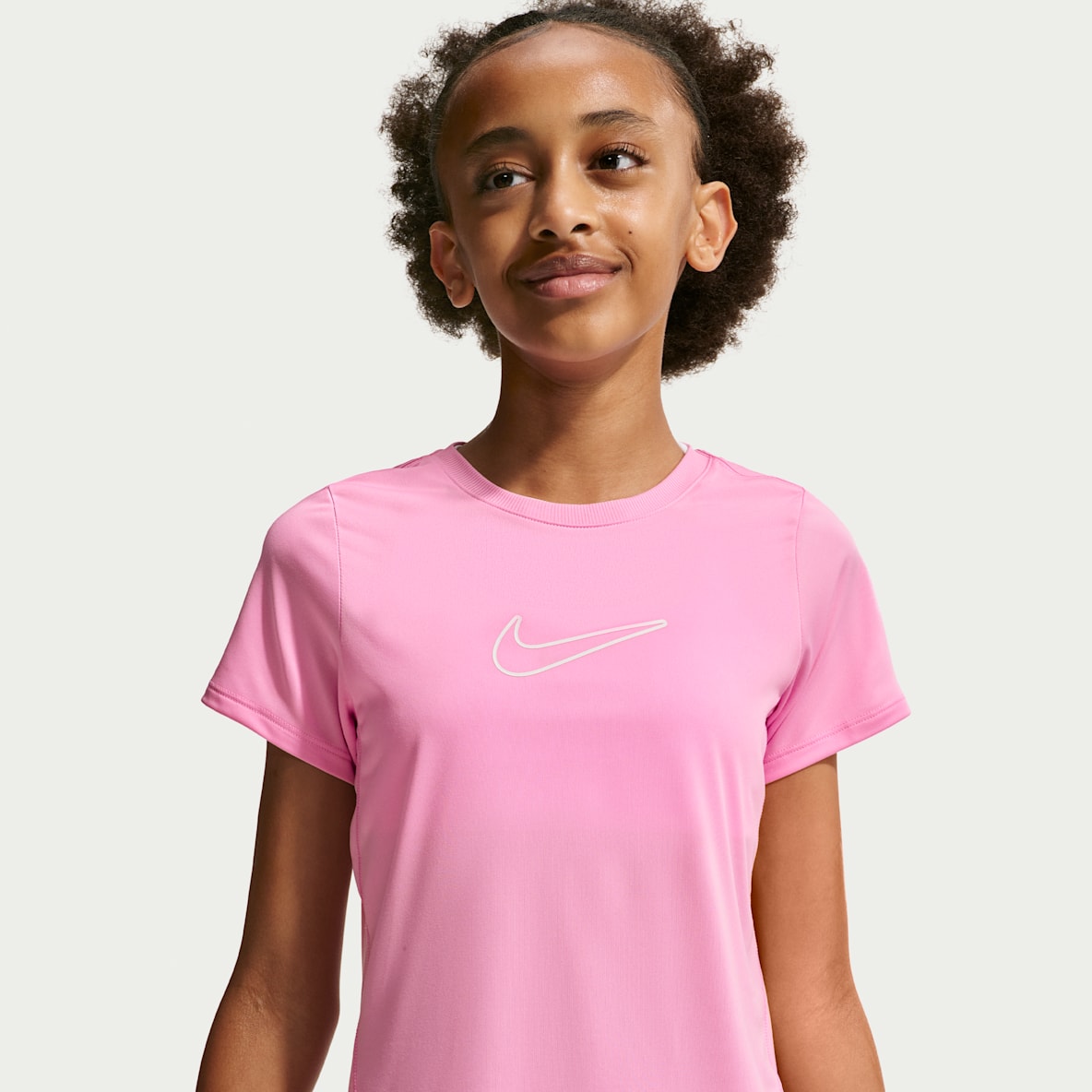 Nike One Fitted Older Kids' (Girls') Dri-FIT Short-Sleeve Top
