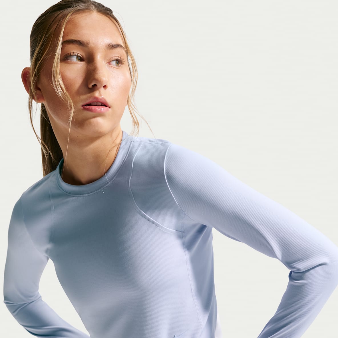 Nike MAVN Girls' Dri-FIT Ribbed Long-Sleeve Top