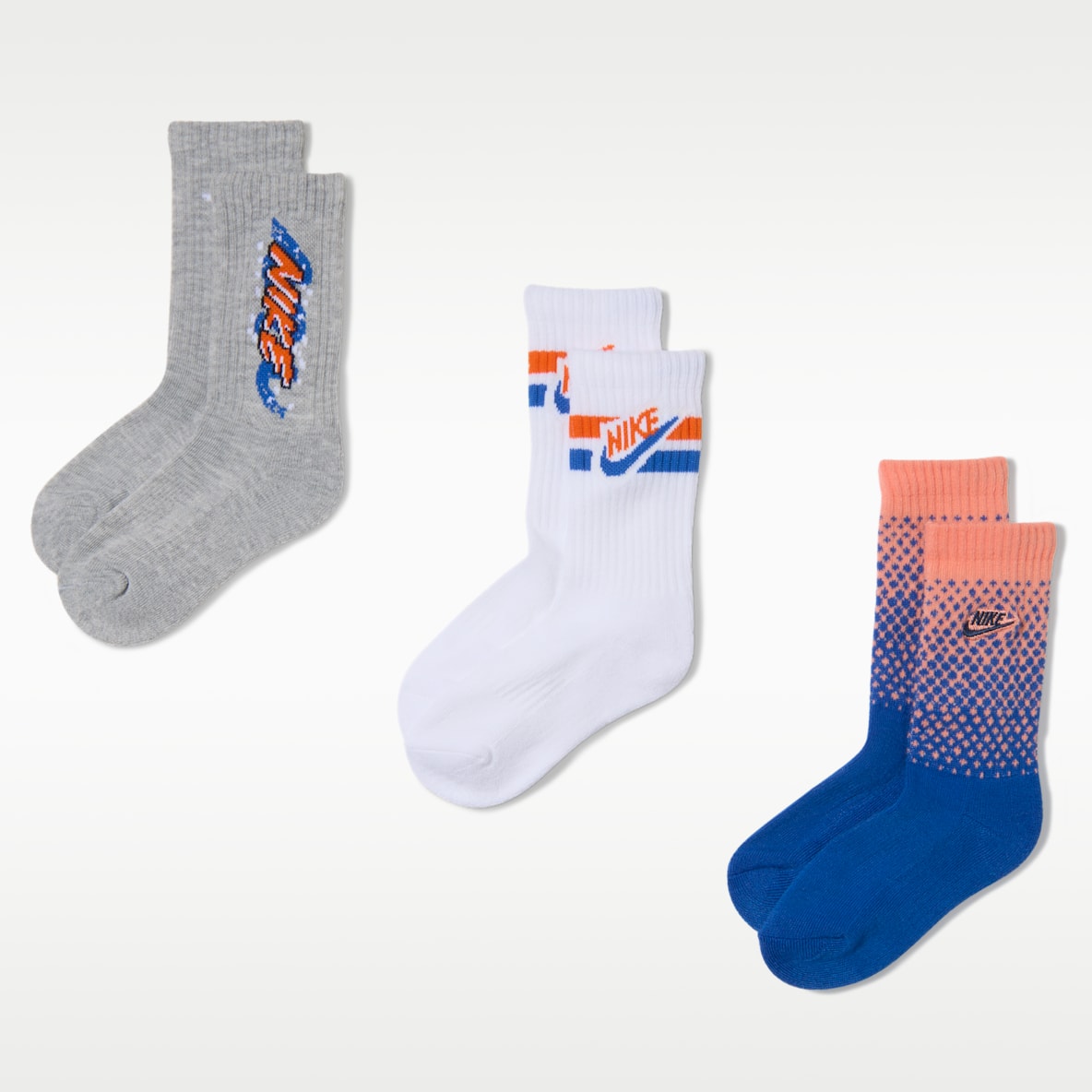 Nike Kids' Snow Motion Cushioned Crew Socks (3 Pairs)