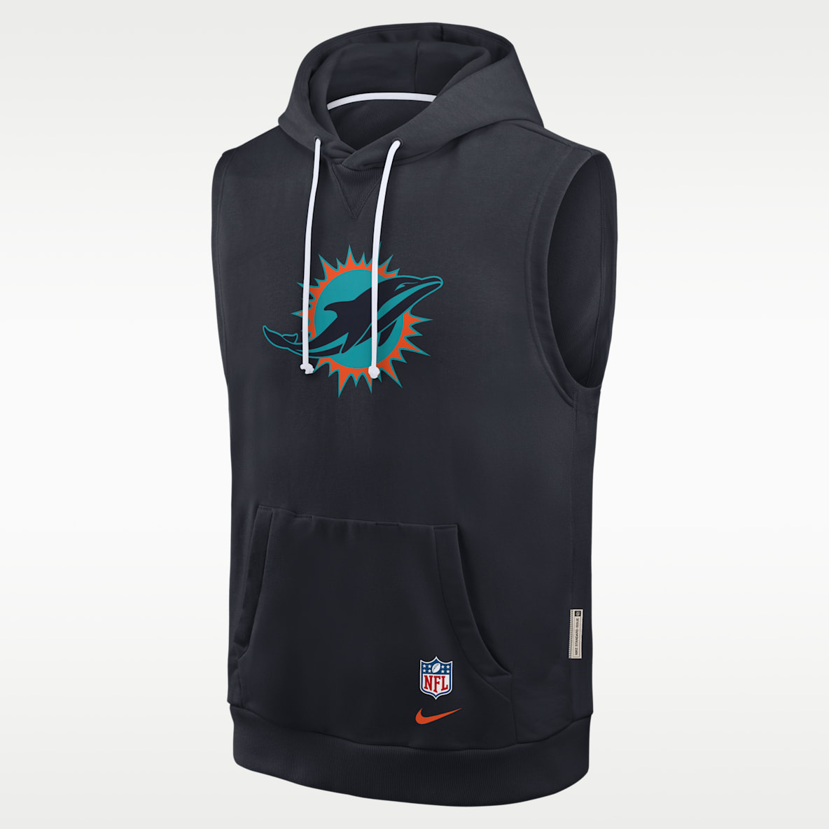 Miami Dolphins Rivalries Collection Sideline Sudadera con gorro sin cierre sin mangas Nike Dri-FIT de la NFL para hombre
