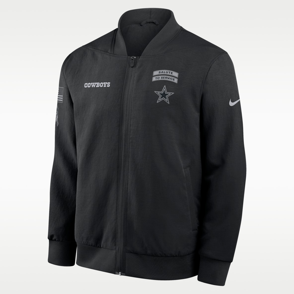 Dallas Cowboys Salute to Service Sideline Men's Nike NFL Full-Zip Bomber Jacket