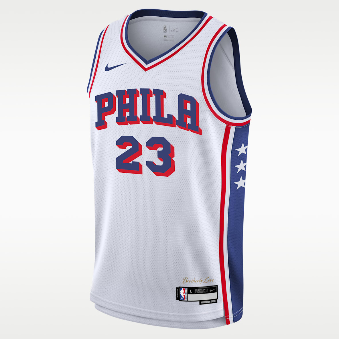 LeBron James Philadelphia 76ers Sudadera con gorro sin cierre Nike de la NBA para niños talla grande
