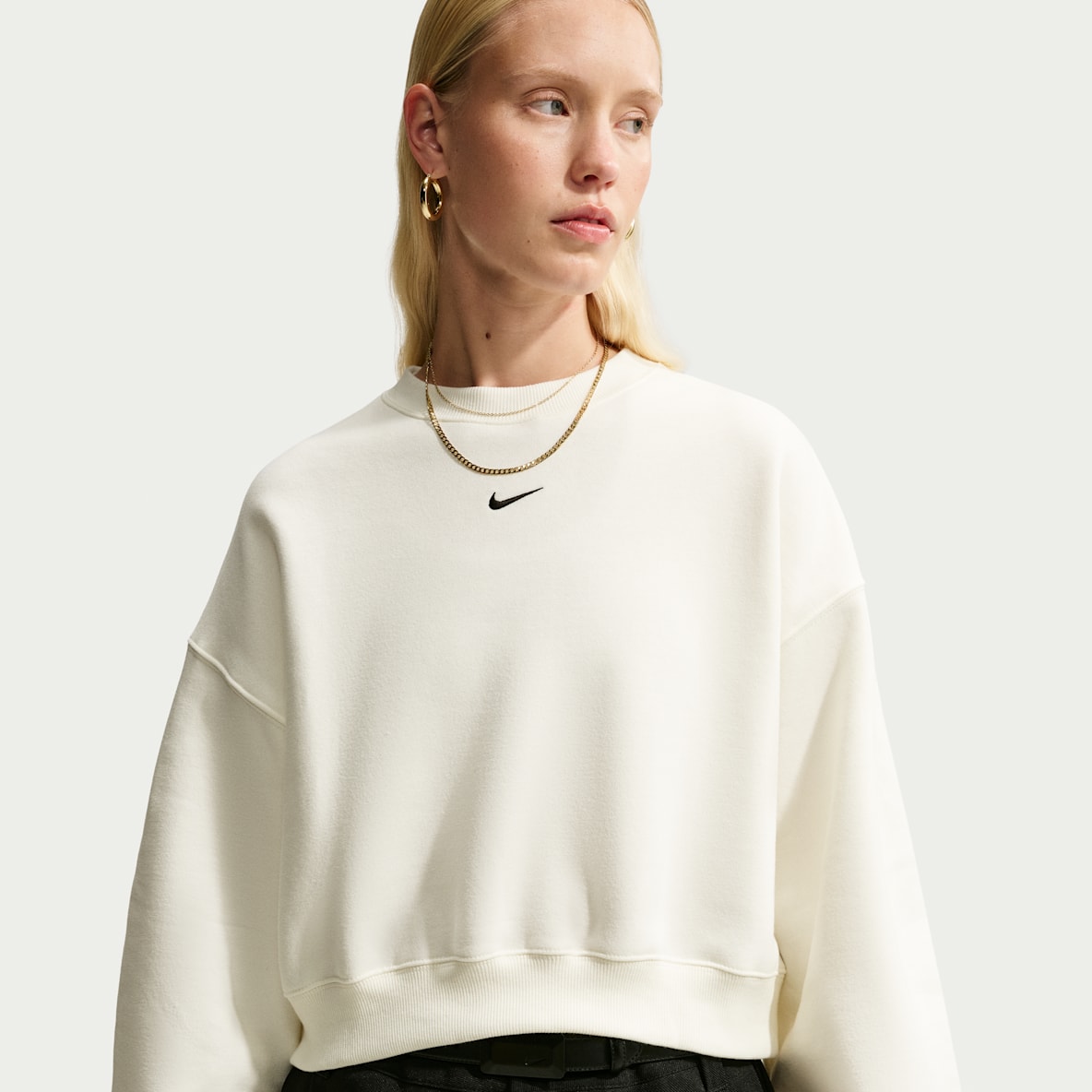 Nike Studio Fleece Medium Weight Women's Oversized Cropped Crew