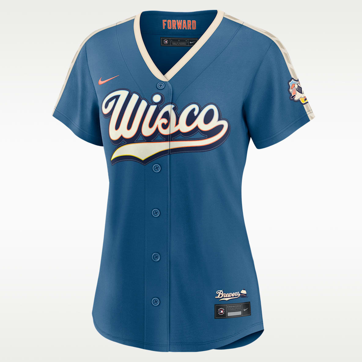 Milwaukee Brewers, edición City Connect Jersey de estadio Nike de la MLB para mujer