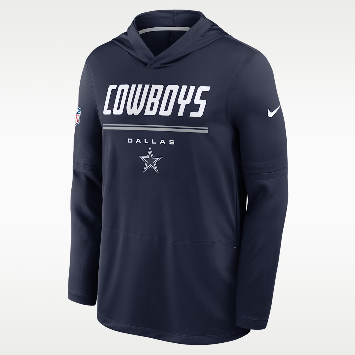 Dallas Cowboys Sideline Men's Nike Dri-FIT NFL Long-Sleeve Hooded Top
