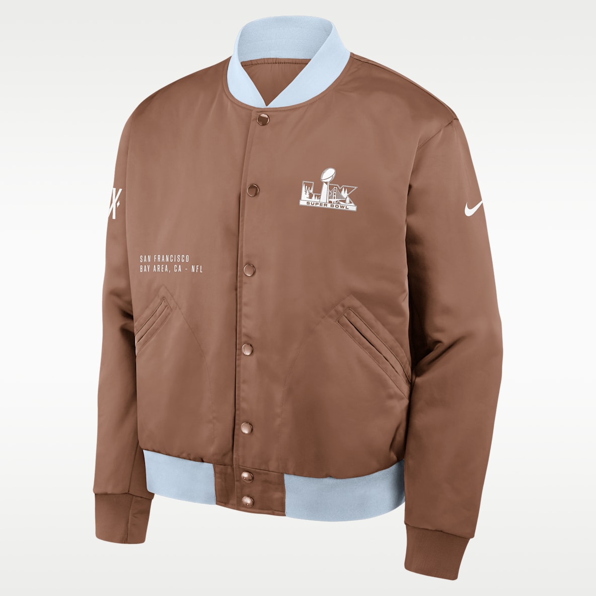 Super Bowl LX Legacy Men's Nike NFL Full-Snap Bomber Jacket