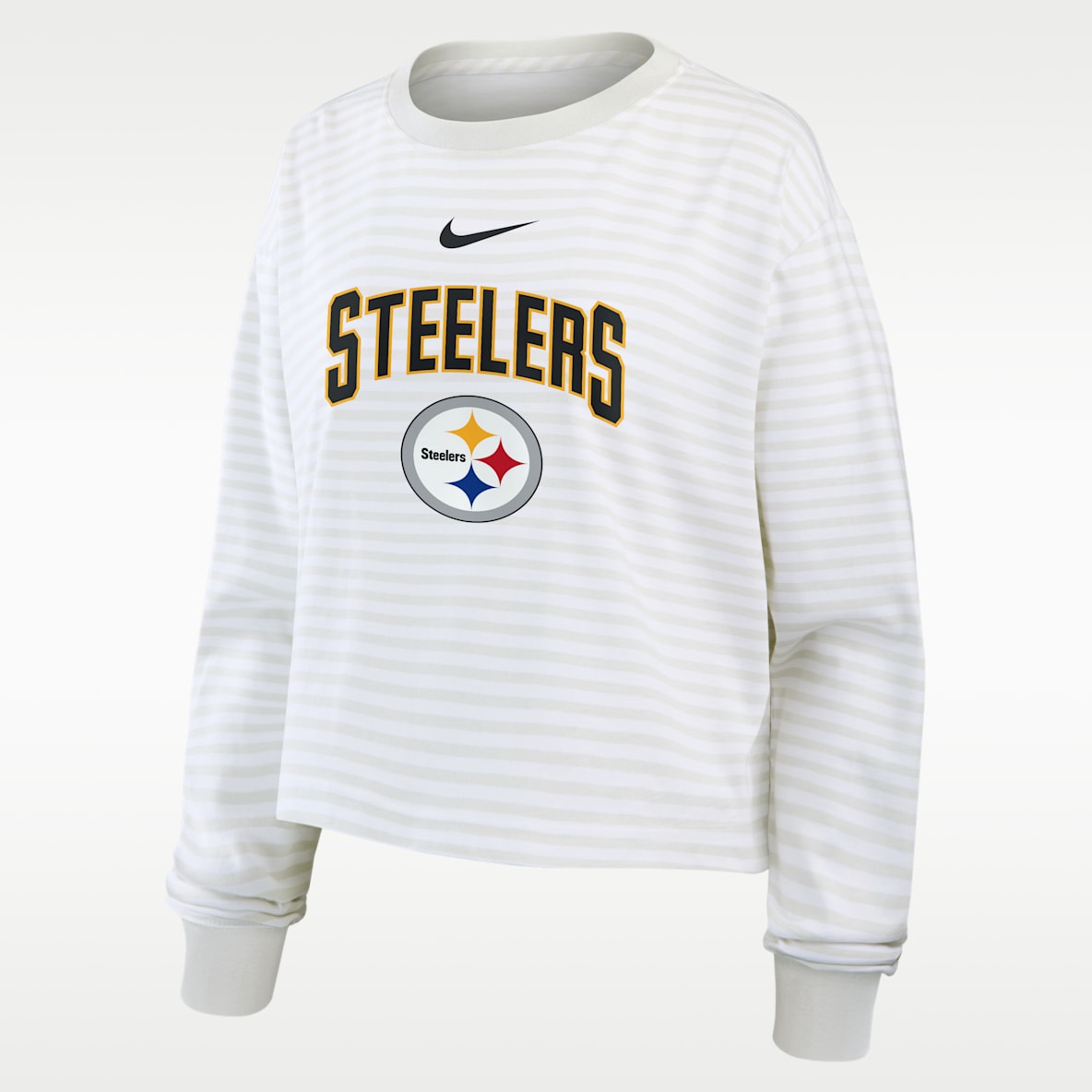 Pittsburgh Steelers Primetime Women's Nike Cropped Long-Sleeve T-Shirt
