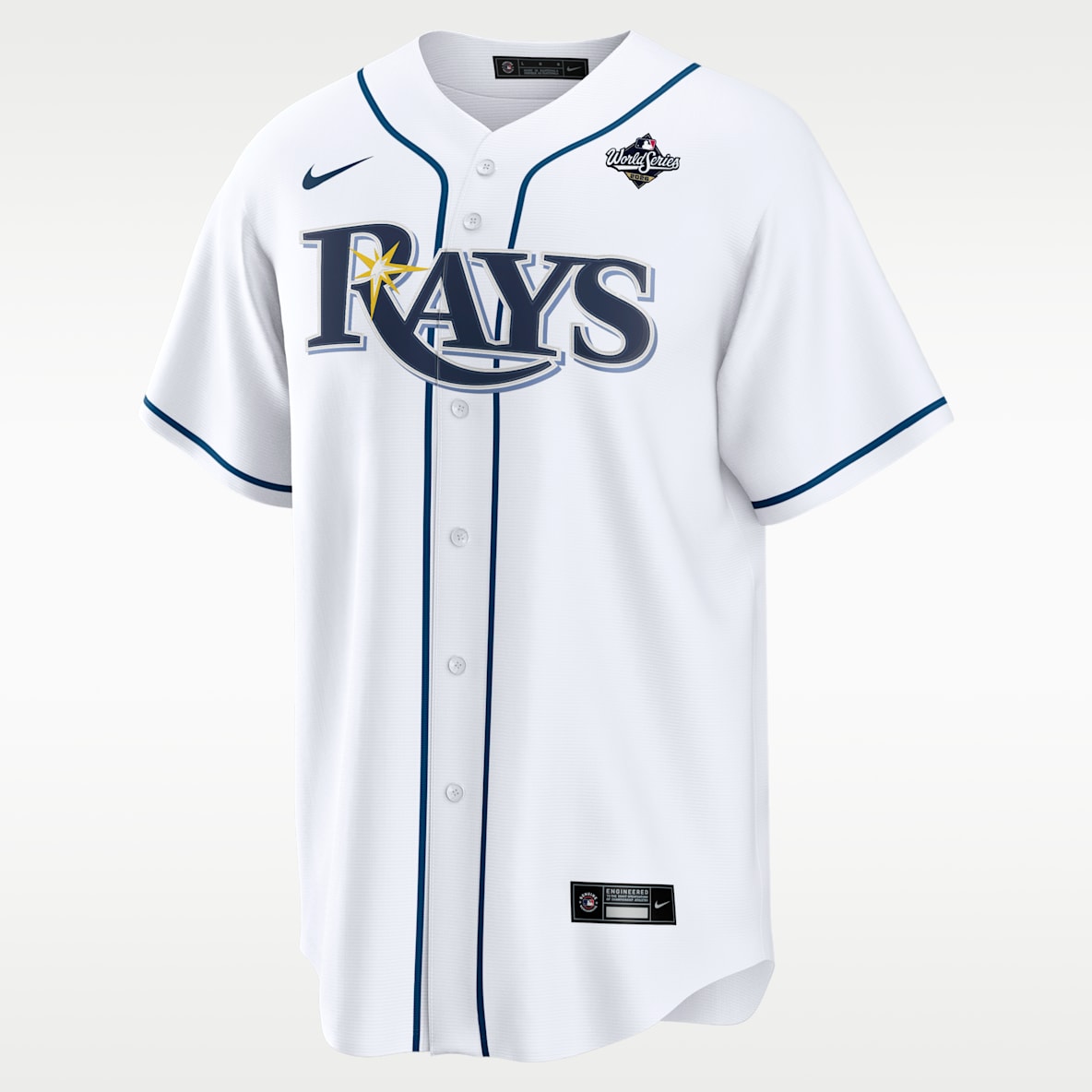 Liam Hicks Tampa Bay Rays 2026 World Series Participant Men's Nike MLB Replica Jersey