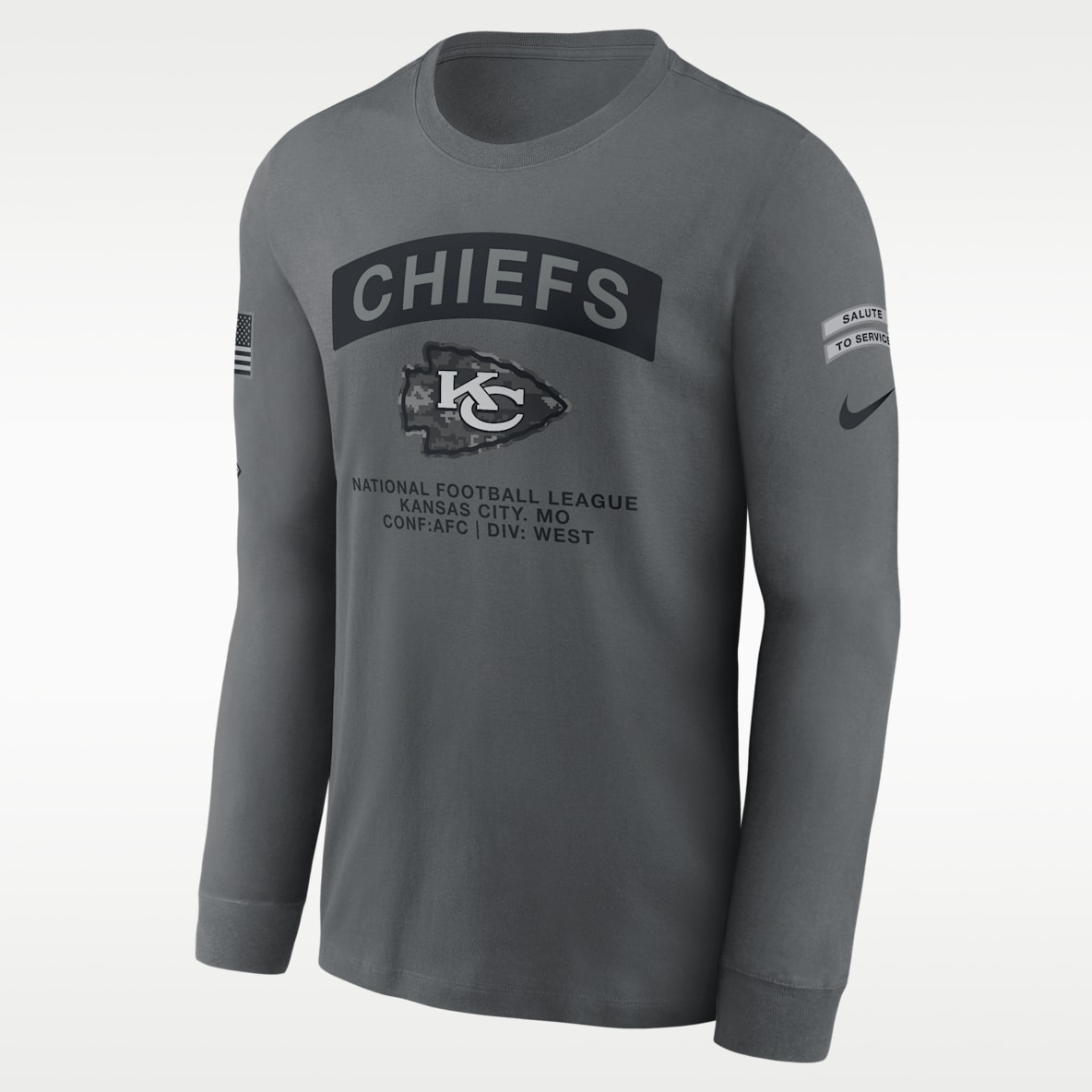Kansas City Chiefs Salute to Service Men's Nike NFL Long-Sleeve T-Shirt