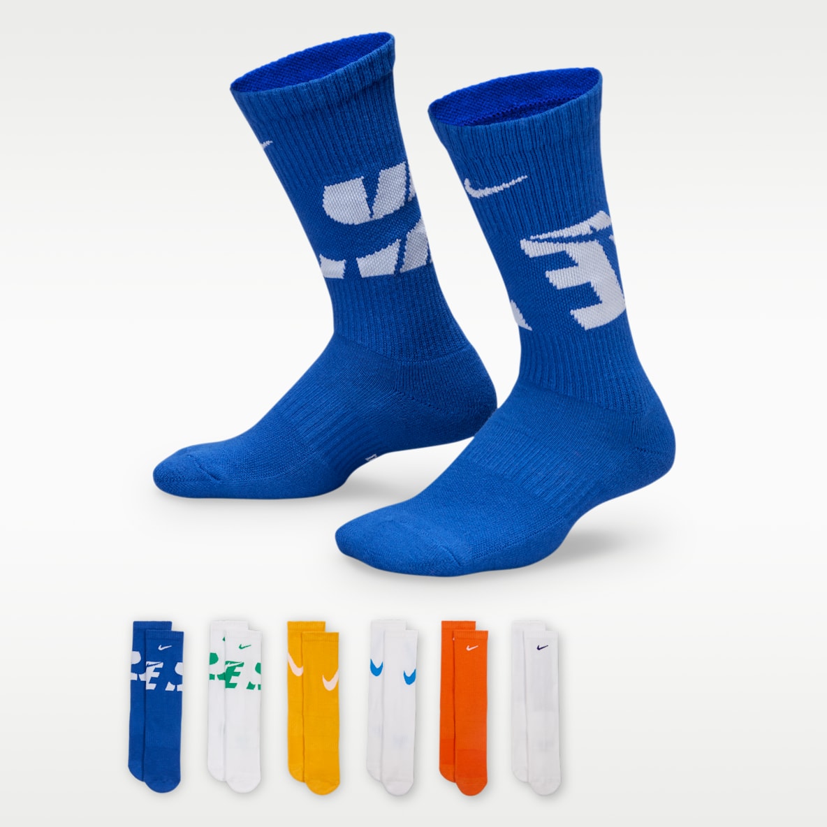Nike Everyday Calcetines largos con amortiguación para niños (6 pares)