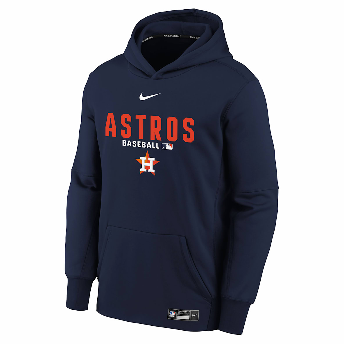 Houston Astros Authentic Collection Big Kids' Nike Therma-FIT MLB Pullover Hoodie