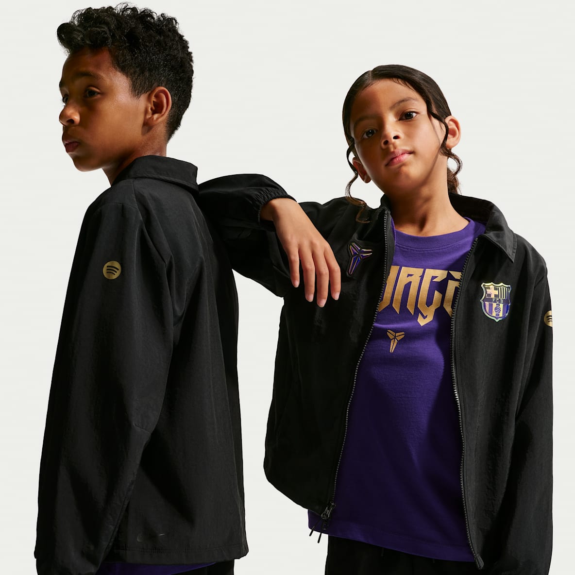 FC Barcelona Away Big Kids' Kobe Soccer Woven Jacket