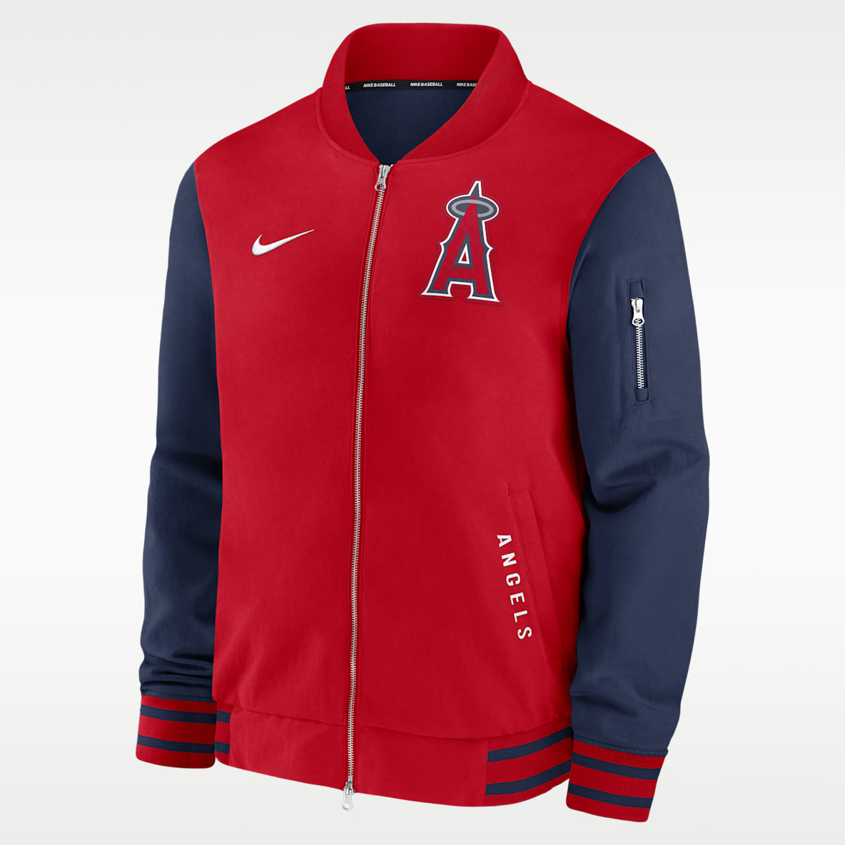 Los Angeles Angels Authentic Collection Dugout Men's Nike MLB Full-Zip Bomber Jacket