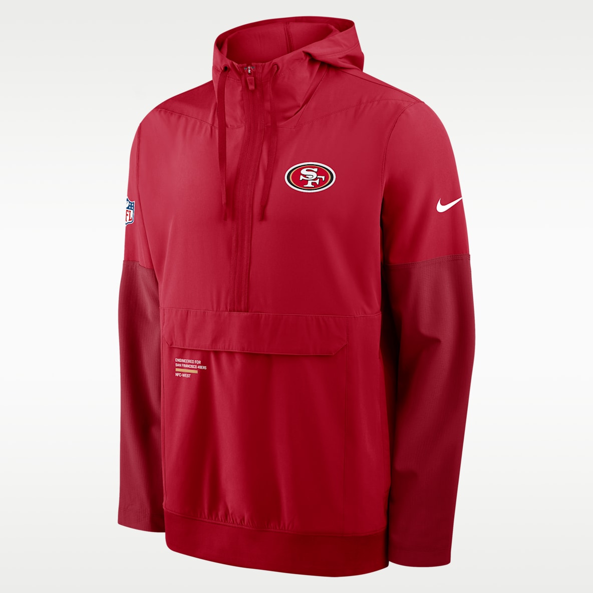 San Francisco 49ers Well Rounded Anorak Men's Nike NFL 1/2-Zip Hooded Jacket