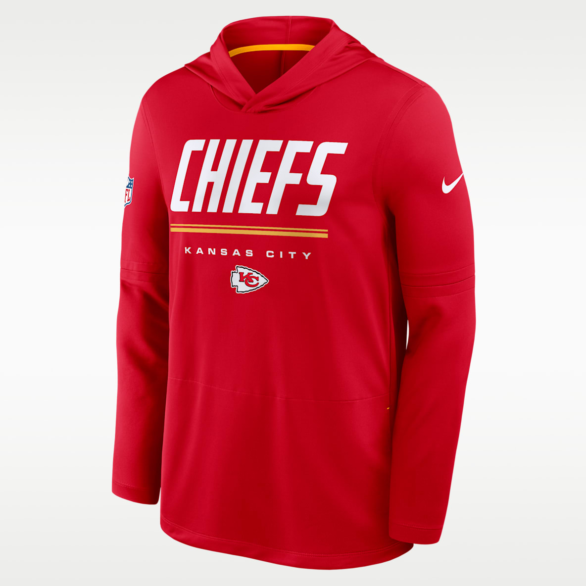 Kansas City Chiefs Sideline Men's Nike Dri-FIT NFL Long-Sleeve Hooded Top