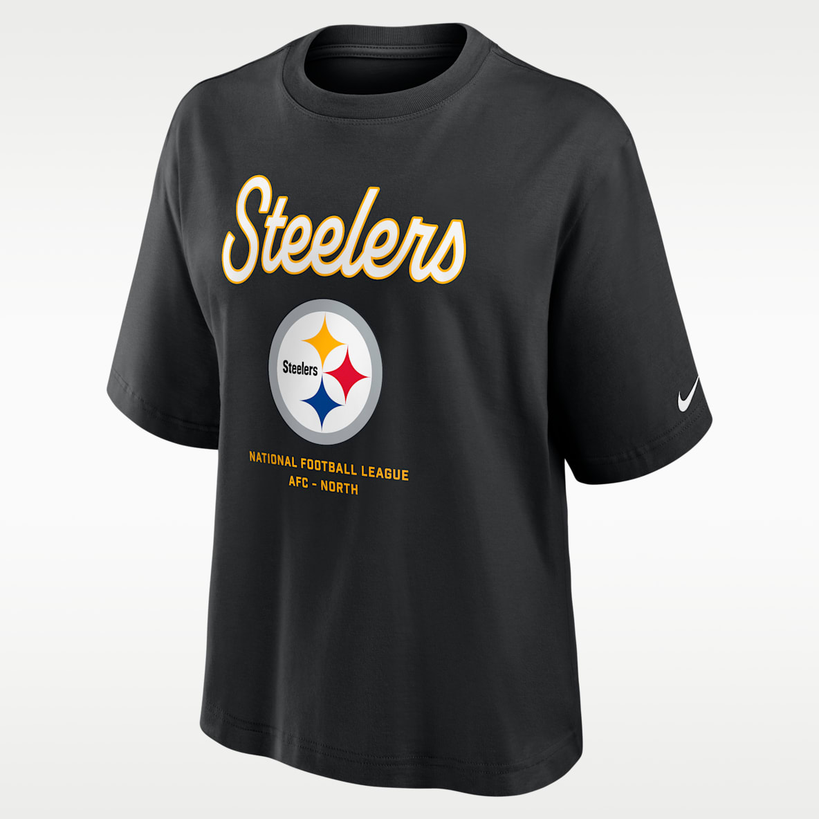 Pittsburgh Steelers Essential Script Boxy Women's Nike NFL T-Shirt