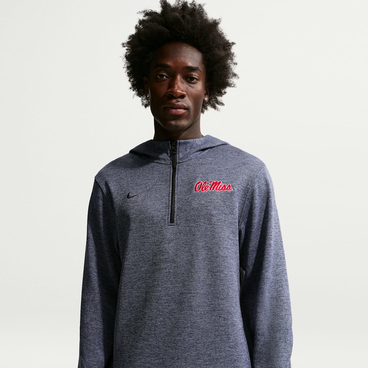 Ole Miss Rebels Nike NCAA Sudadera con gorro de entrenador de básquetbol para hombre