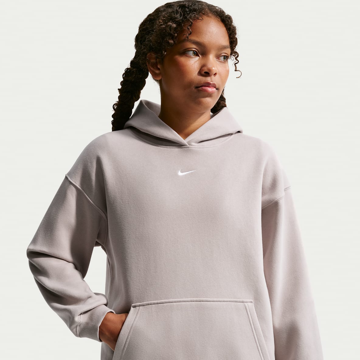 Nike Sportswear Studio Fleece Girls' Oversized Pullover Hoodie