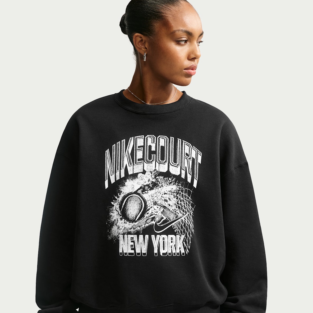 Nike Studio Fleece Medium Weight Women's Oversized Graphic Crew