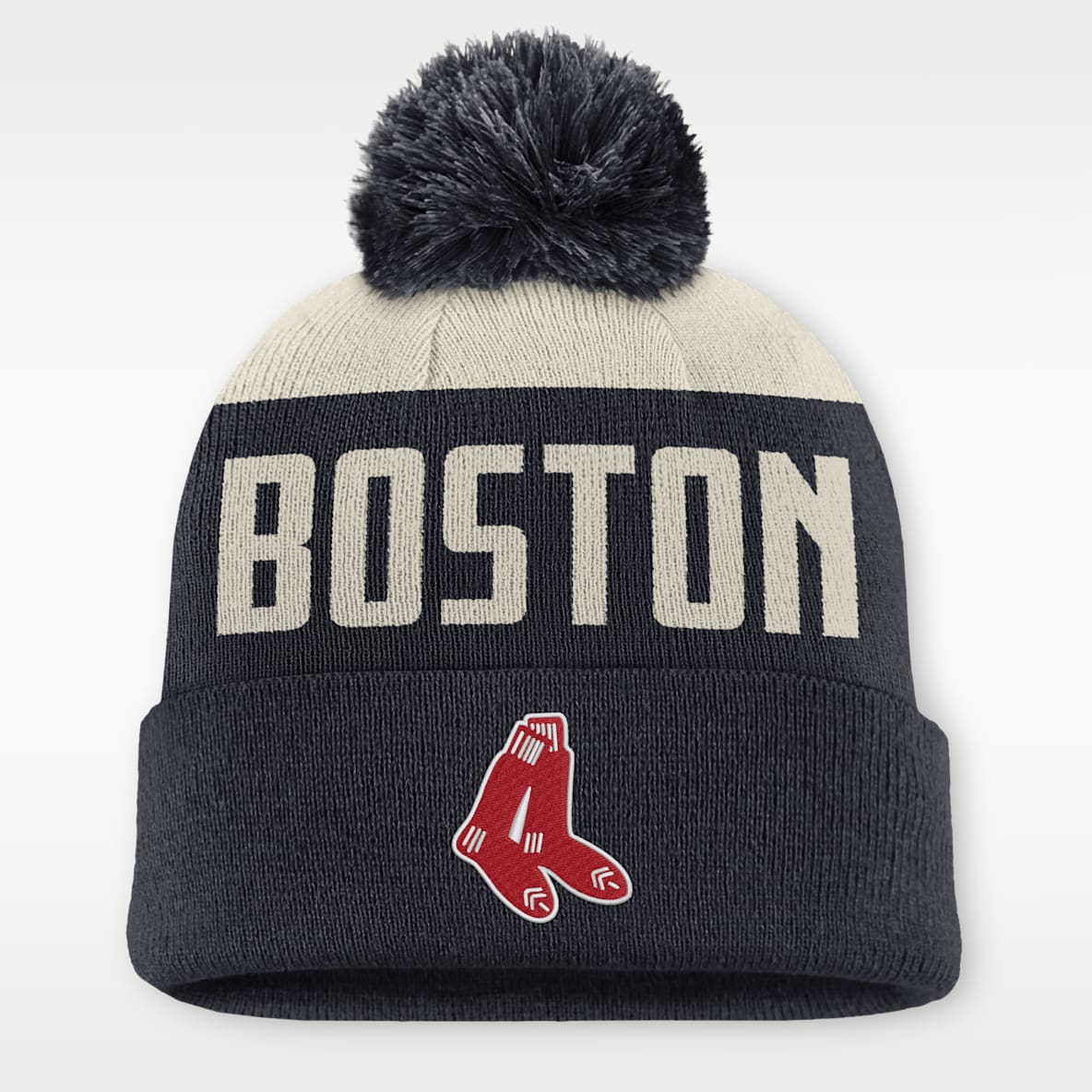 Boston Red Sox Cooperstown Peak Gorro con dobladillo y pompón Nike de la MLB para hombre