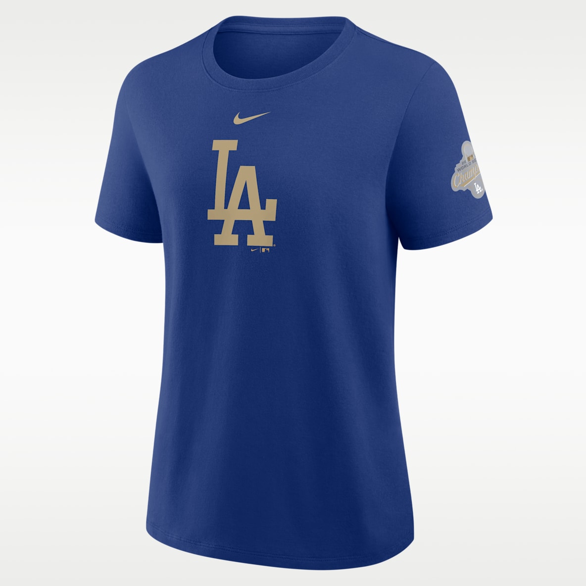 Los Angeles Dodgers 2025 World Series Champion Gold Series Logo Women's Nike MLB T-Shirt
